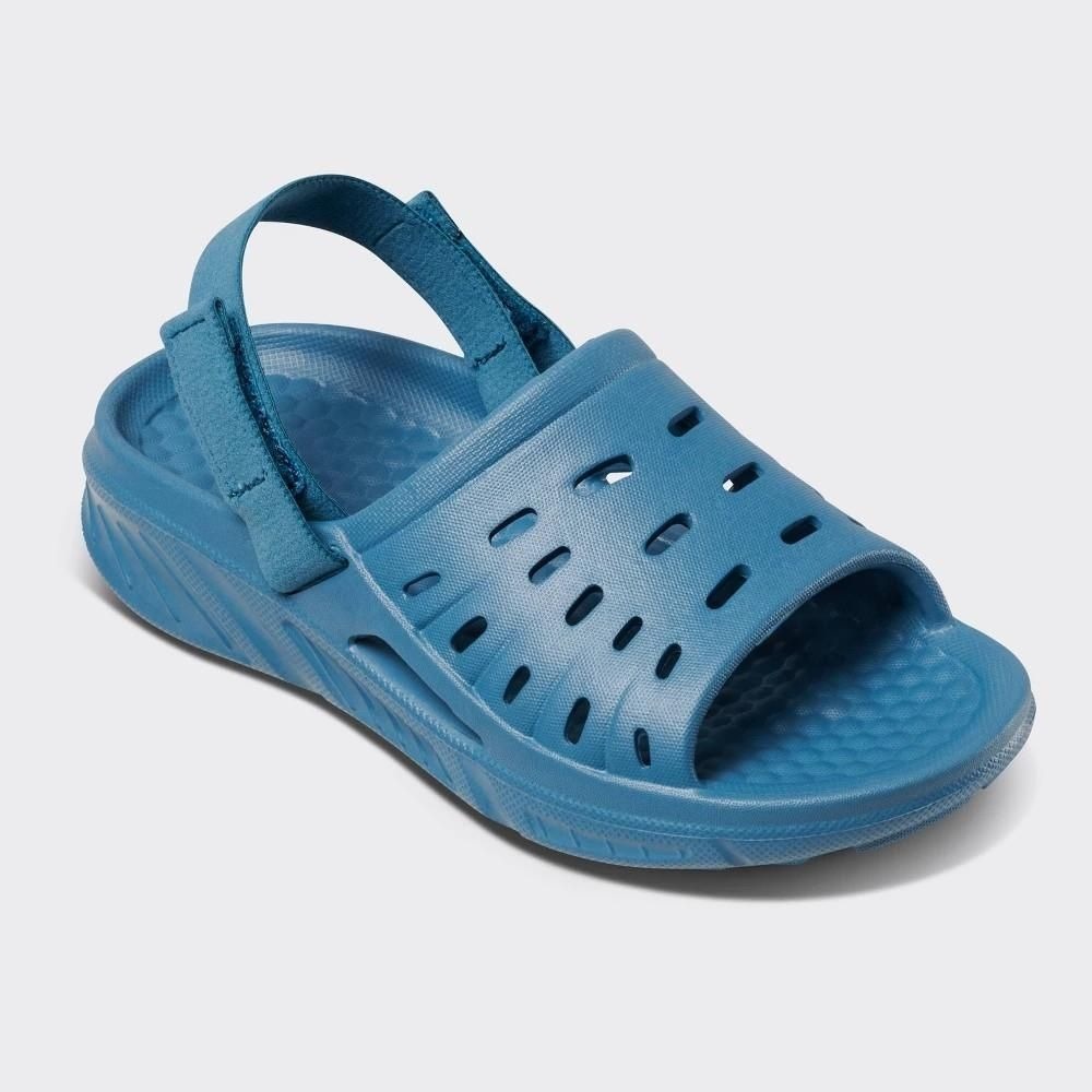 Joybees Kids Vista Slides Steel Blue Slip On Trekking Sandals Size 4 Unisex